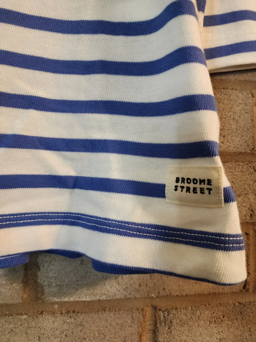 Kate Spade Broome Street Striped Boatneck Nautical Women’s Top - Blue and White